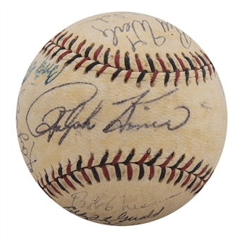 1950 Pittsburgh Pirates Team Signed Pirates Baseball with 23 Signatures Including Ralph Kiner (JSA)